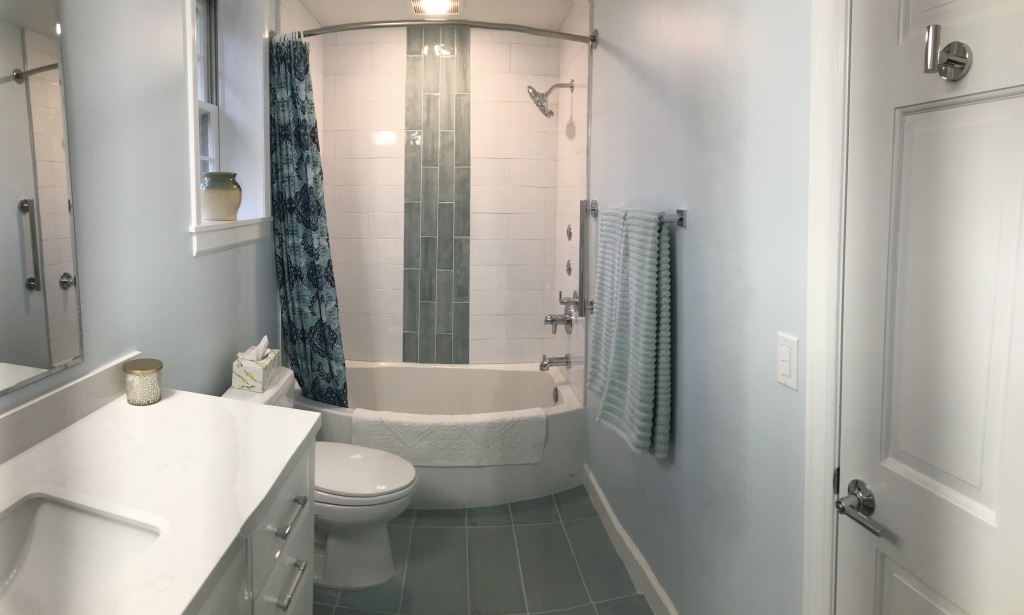  Basement Bathroom Enhanced with New Everything (and heated floors) uncategorized residential bathroom remodeling featured work  tiling tile installation plumbing heated floor installation heated floor bathroom remodel 