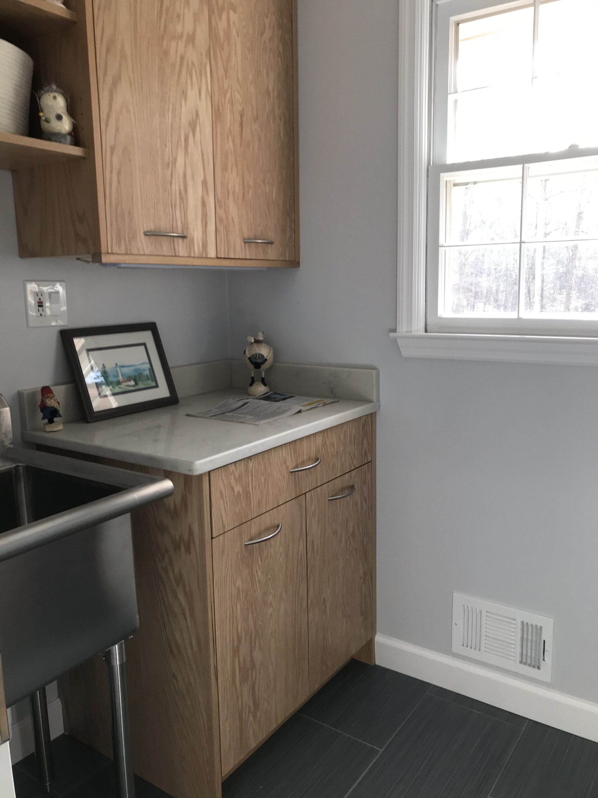 Laundry Room with Custom Cabinets