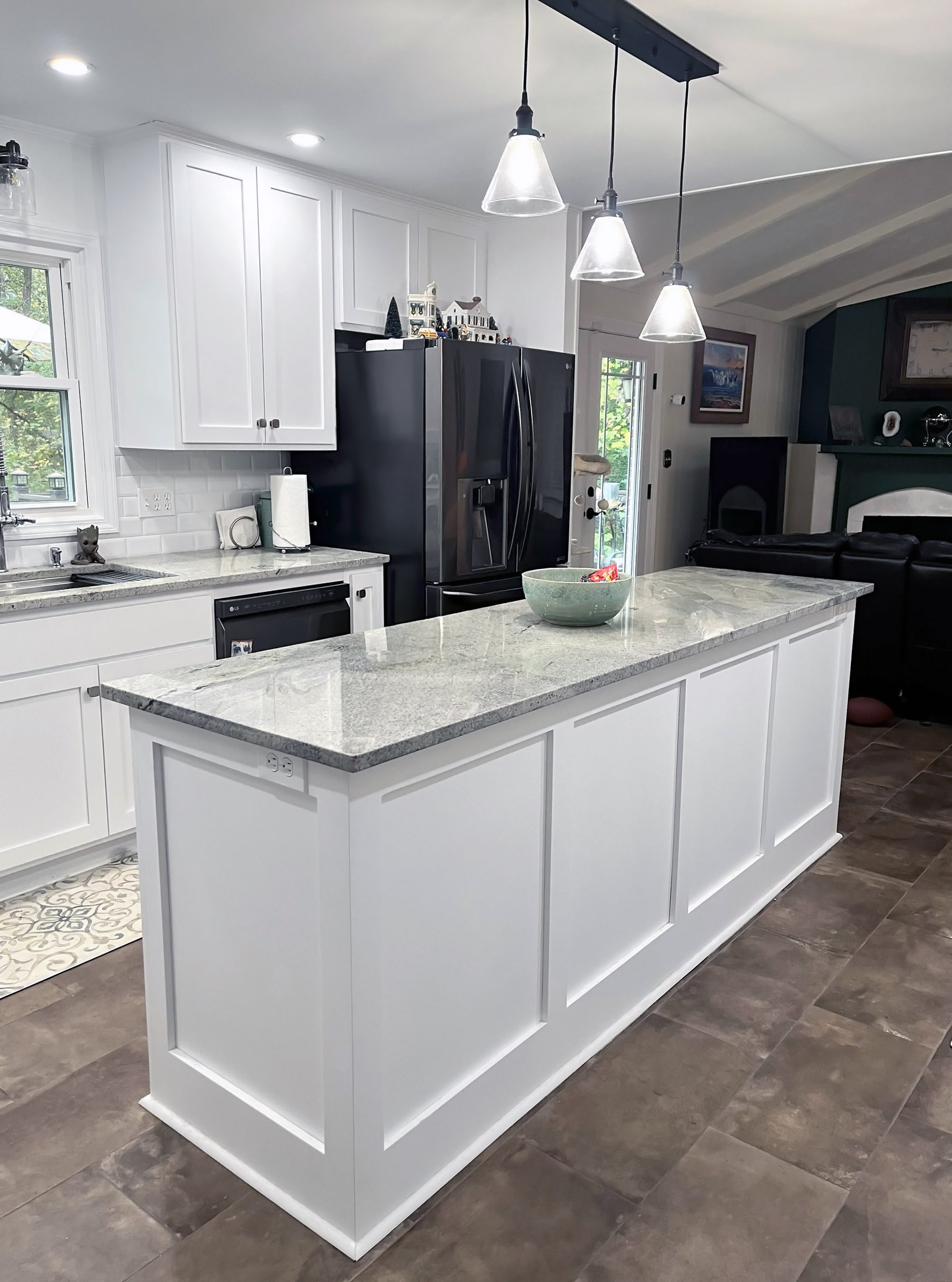 Custom Island with Waynscoting 